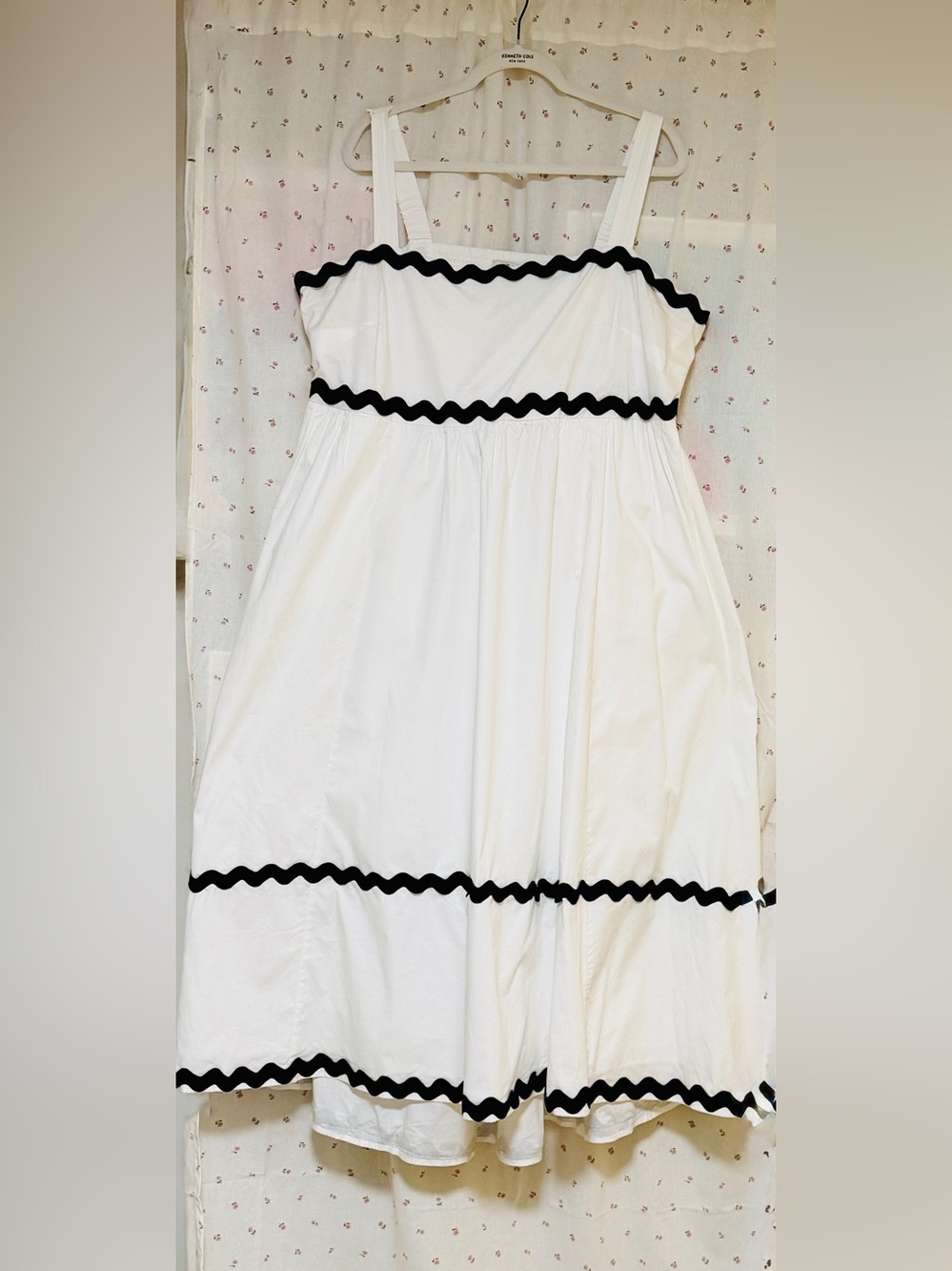 Torrid Belle Isle 2X White with Black Rick Rack Trim Maxi Dress